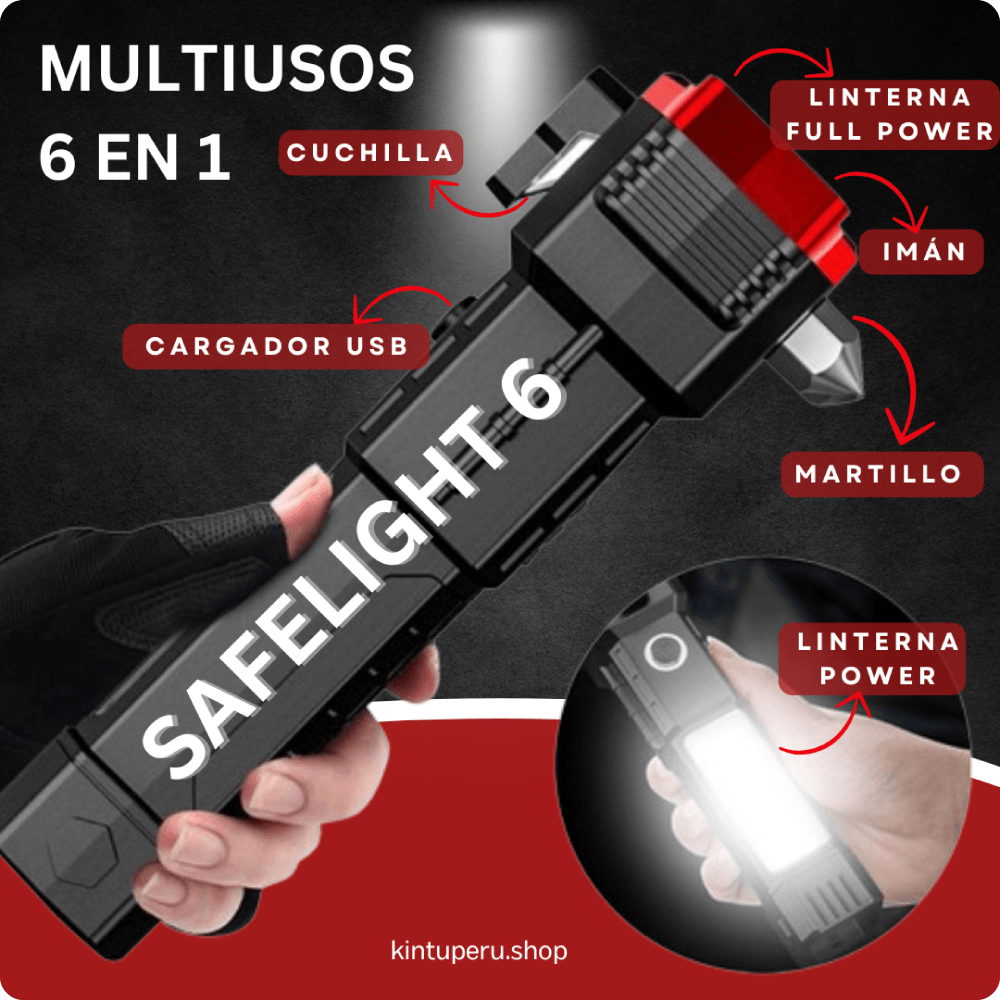 SafeLight 6™ | Linterna Multiuso de Emergencias KINTU